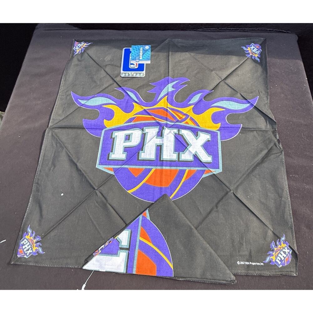 2 Vintage Brand New Phoenix Suns NBA Basketball 21” Bandanas 100% Cotton